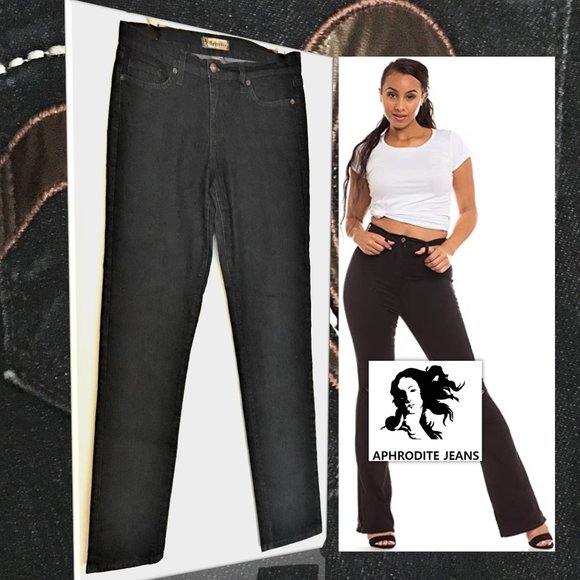 Aphrodite Denim - APHRODITE Straight Leg Embellished Pocket Jean  15